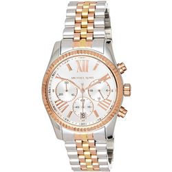 NEW MICHAEL KORS TRI-TONE LEXINGTON 38MM MSRP $375