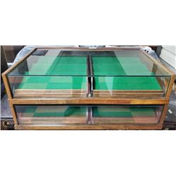 LOT OF 2 - CUSTOM MADE JEWELLERY SHOW CASES WITH