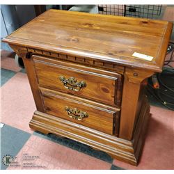 2 DRAWER WOOD NIGHTSTAND 26 X 23 X 15