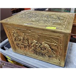 VINTAGE COPPER/BRASS FIREPLACE BOX