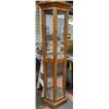 Image 1 : WOOD CURIO CABINET WITH GLASS SHELVES