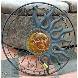 METAL GARDEN SUN WALL DECORATION