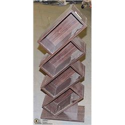 WOOD ANGLE CD SHELF 16 X 40 X 7