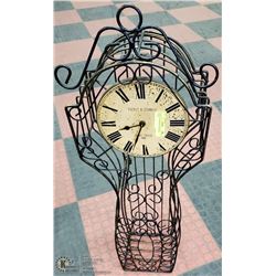 POIROT & GERMAIN ROD IRON CLOCK