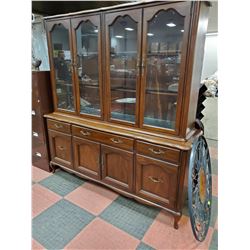 VINTAGE CHINA CABINET,  70 X 75 X 20