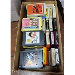 LOT OF 8 TRACK TAPES - APPROX 42 INCLUDES SANTANA,