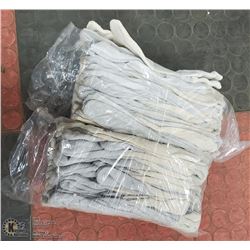 24 PAIRS LEATHER/CLOTH WORK GLOVES SIZE LARGE
