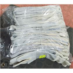 24 PAIRS LEATHER/CLOTH WORK GLOVES SIZE LARGE