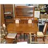 Image 1 : DINING ROOM SUITE: INCLUDES TABLE, 4 CHAIRS, HUTCH