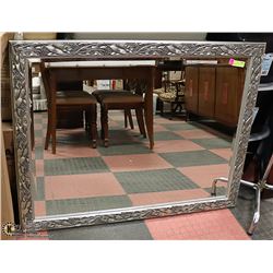 LARGE BEVELED GLASS WALL MIRROR -