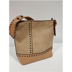 NEQ HI JEAN TWO TONED BROWN SHOULDER BAG