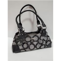 NEW LUXANNE BLACK & GREY LADIES PURSE