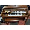 Image 1 : VINTAGE ELECTONE ORGAN WITH BENCH AND