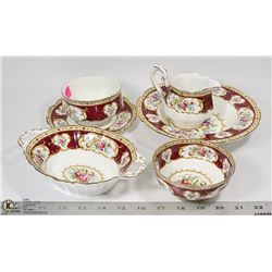 6PC GROUP OF ROYAL  ALBERT LADY HAMILTON CHINA