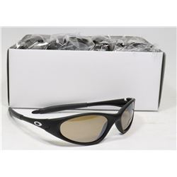 BOX OF BLACK OAKLEY STYLED SUNGLASSES WITH