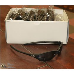 BOX OF BLACK OAKLEY STYLED SUNGLASSES