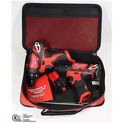 MILWUAUEE M12 DRILL AND ELECTRIC SCREWDRIVER
