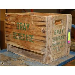 GRAY BEVERAGE WOOD CRATE