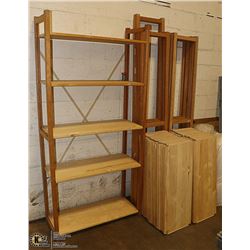 LUNDBY SHELVING 13 UPRIGHTS AND 44 SHELVES