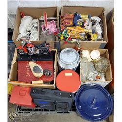 ESTATE PALLET  KITCHEN WARE, ORNAMENTS AND MORE