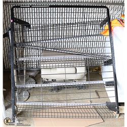 UNCLAIMED CHIP RACK WITH VEHICLE SEAT. MUST TAKE