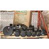 UNCLAIMED PALLET OF DUMBELLS