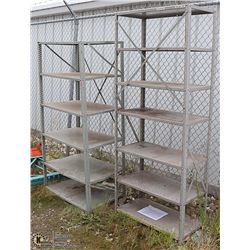 LOT OF 2 METAL SHELVES