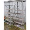 Image 1 : LOT OF 2 METAL SHELVES