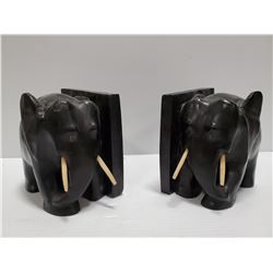 PAIR OF ELEPHANT BOOKENDS 5.5" TALL