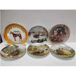 LOT OF 6 HORSE THEMED PLATES