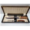 Image 1 : VINTAGE BONE HANDLED CARVING SET