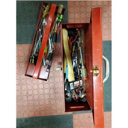 RED TOOLBOX WITH CONTENTS