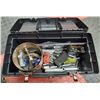 Image 2 : STANLEY TOOL BOX WITH ASSORTED TOOLS, HARDWARE.