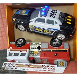 TONKA POLICE + FIRETRUCK