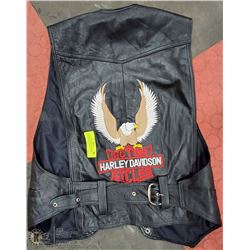 HARLEY DAVIDSON GENUINE LEATHER VEST SIZE XL