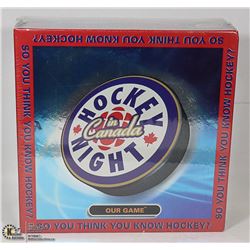 NEW HOCKEY NIGHT IN CANADA TRIVIA GAME.