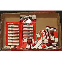 TRAY FULL OF ASSORTED NEW MOTORCRAFT SPARK PLUGS