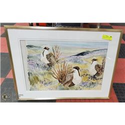 PICTURE OF PRAIRIE - CHICKENS 20-1/2" X 28"