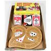 Image 1 : CRIBBAGE BOARD WITH CARD SHUFFLER & 3 DECKS OF