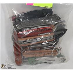 BAG OF POCKET KNIVES