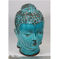 LARGE CERAMIC TURQUOISE-BLUE BUDDHA