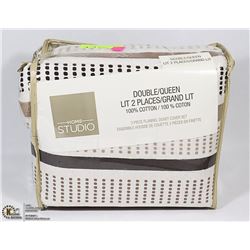 NEW FLANNEL DUVET COVER -BROWN &