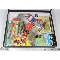 LARGE BOX OF OLDER FISHING LURES IN ORIGINAL