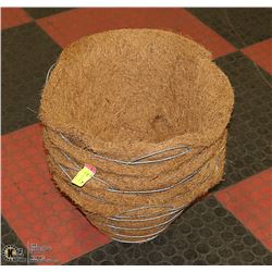 5-NEW COCO FIBER 16" HANGING BASKETS