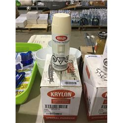 Case of Krylon Chalky Finish Colonial IvoryAerosol Spray (6 x 340g)