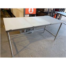 Stainless Steel Cutting Table 8 feet with cutting boards