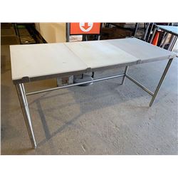Stainless Steel Cutting Table 8 feet with cutting boards