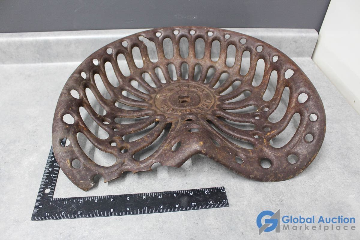 Vintage Massey Toronto Cast Iron Tractor Seat