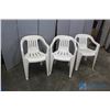 Image 1 : **(3) Plastic Lawn Chairs