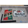 Image 1 : (2) Mobiloil & Castrol Repro Tin Signs - BID PRICE x2